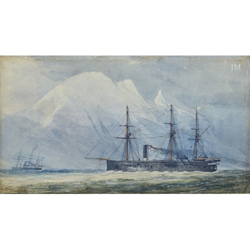 'HMS Zealous' & 'Nassau' in the Straits of Magellan, 1867
